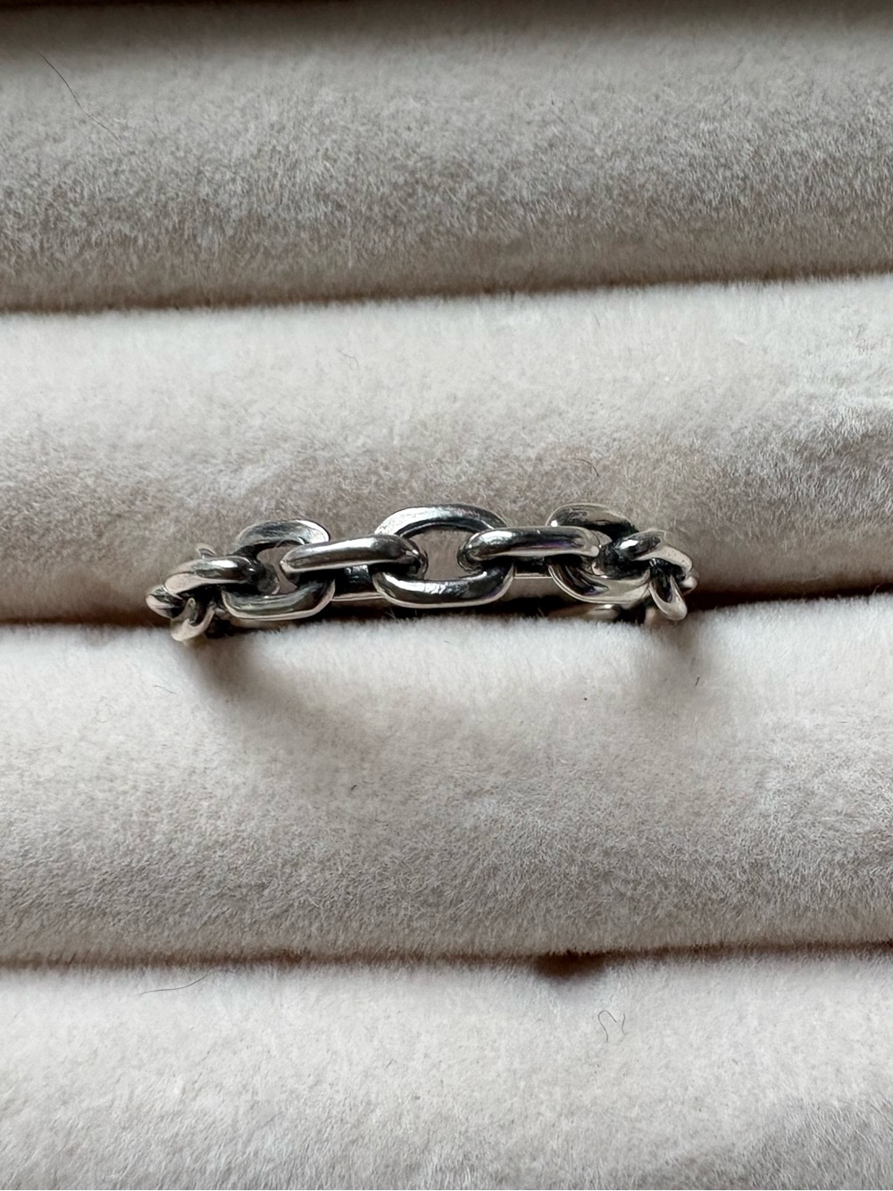 Regal Rose Chain Ring | sterling silver | 6